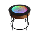 Metal Side Table Walnut
